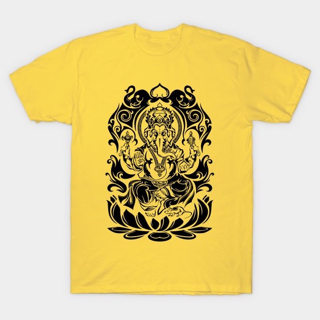 Tribal Ganesh T-Shirt by TurkeysDesign